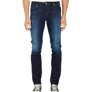 Neuw Iggy NWT Skinny Men's Jeans Polar Blue Size 38 x 32 Tapered Back Patch